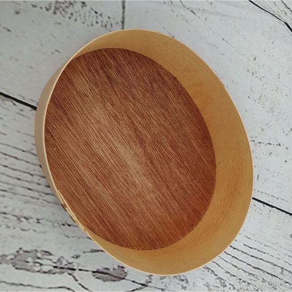 Vintage Bentwood Style Oval Wood Painted Bear Box - Picture 4 of 10